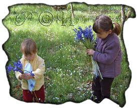 Anne Lyse et Elodie cueillent des fleurs